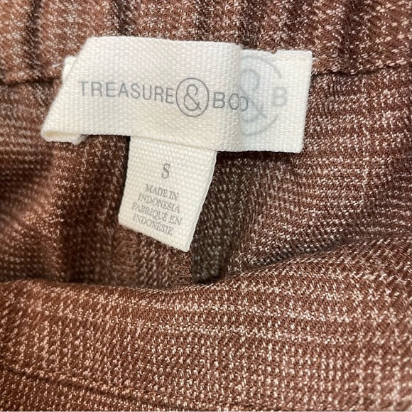 Nordstrom Treasure & Bond Brown Plaid Pants Corpcore Academia Womens Size Small - Picture 6 of 12
